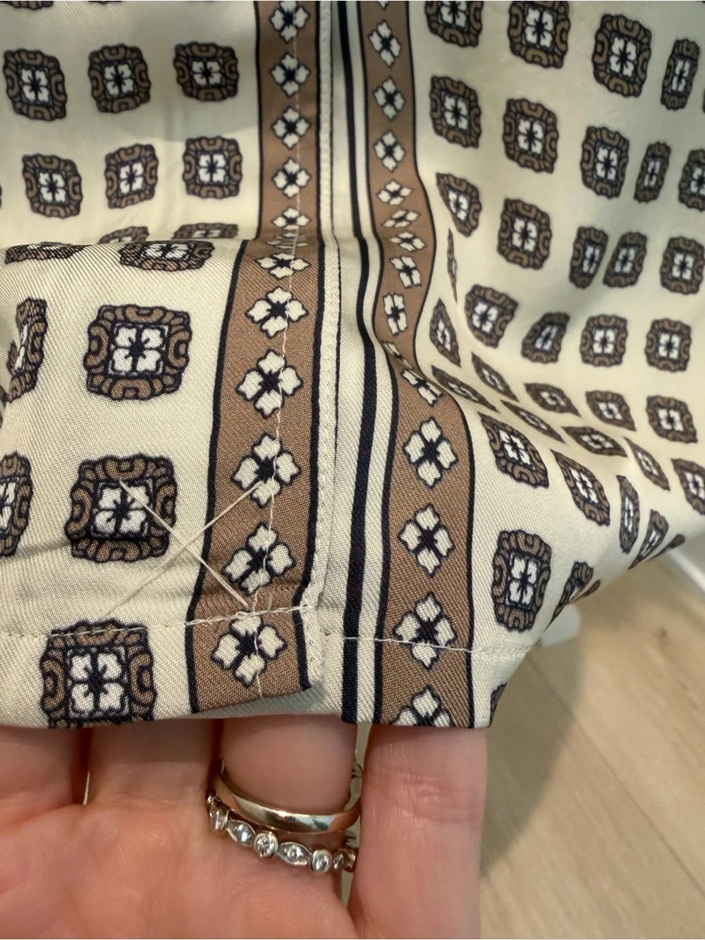 NEW J. Crew Tie-waist shirt-dress in foulard print size 0 CN920